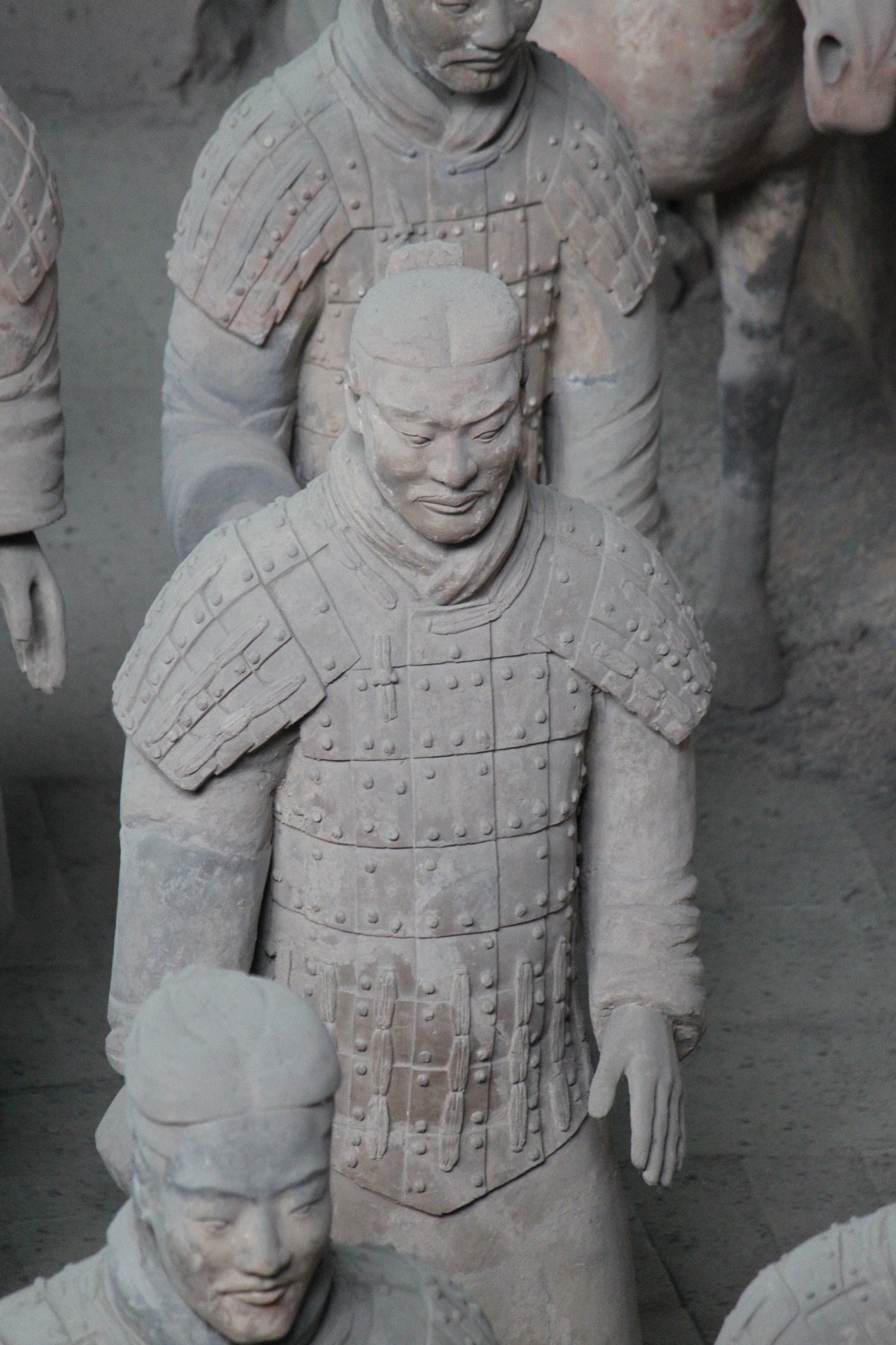 The army of terracotta warriors in Pit One of the First Emperor's mausoleum